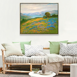 弘舍 威廉・杰克逊 风景油画《加利福尼亚的春天》成品尺寸宽80x65cm 油画布 闪耀金