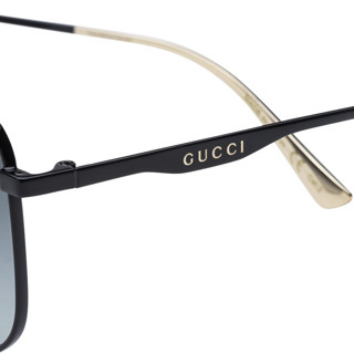 GUCCI 古驰 男士太阳镜 GG0336S-002 黑色镜框渐变灰镜片 60mm