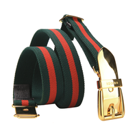 GUCCI 古驰 女士帆布针扣腰带 476450 HGW1G 8476 红绿条纹 90