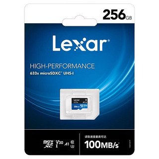 Lexar 雷克沙 667X Micro-SD存储卡 256GB（USH-I、V30、U3、A1）