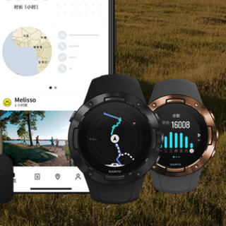 SUUNTO 颂拓 SUUNTO 5 智能手表 46mm 黑色 黑色硅胶表带（GPS）