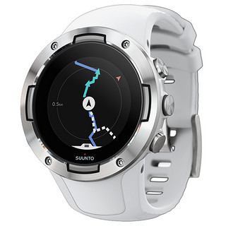 SUUNTO 颂拓 SUUNTO 5 智能手表 46mm 精钢白 白色硅胶表带（GPS）