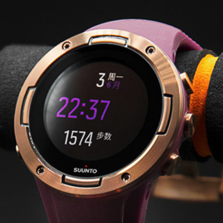 SUUNTO 颂拓 SUUNTO 5 智能手表 46mm 古铜色 紫色硅胶表带（GPS）