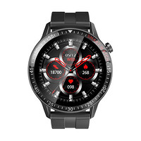 Newsmy 纽曼 G28 智能手表 精英版 黑色 黑色硅胶表带（血压）