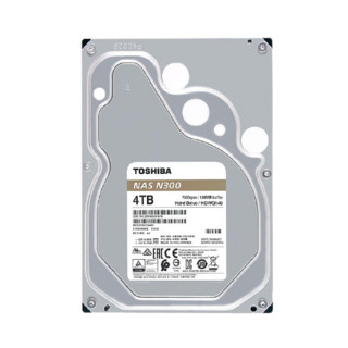 TOSHIBA 东芝 N300系列 3.5英寸 企业级硬盘 4TB (CMR、7200rpm、128MB)HDWN180