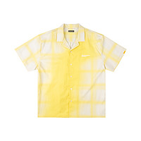 Randomevent 男女款短袖衬衫 HZR003 黄白色 L