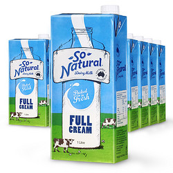 So Natural 澳伯頓 澳大利亞進口澳伯頓3.3g蛋白質草飼全脂高鈣純牛奶 1L*12盒整箱裝