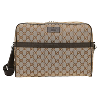 GUCCI 古驰 男女款帆布斜挎包 449173 KY9KN 9886 棕色