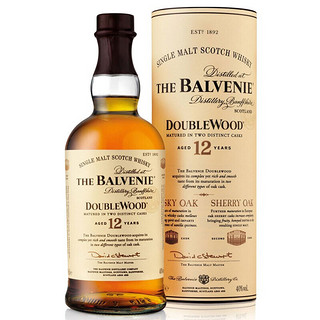 PLUS会员：THE BALVENIE 百富 12年 双桶 单一麦芽 苏格兰威士忌 40%vol 700ml 单瓶装
