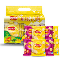 Lay's 乐事 每日分享装 切片型马铃薯片组合装 2口味 12g*8袋（美国经典原味12g*4袋+墨西哥鸡汁番茄味12g*4袋）