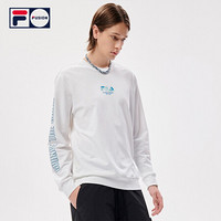 FILA FUSION 潮牌官方男装针织套头衫2021夏秋新款街头运动卫衣男 标准白-WT 165/88A/S