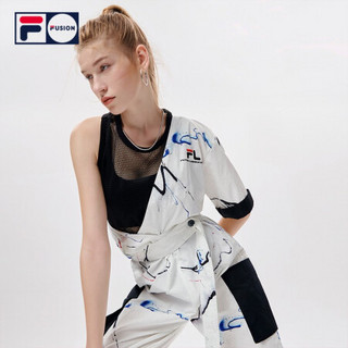 FILA FUSIONXFUTURA联名女装连体裤2021夏秋新款泼墨印花连体工装 闪电幻彩-WT 165/84A/M