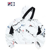 FILA FUSION X FUTURA联名2021夏秋新款潮牌女装时尚短外套飞行服 闪电幻彩-WT（宽松版型，建议拍小一码） 175/92A/XL