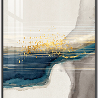 抽象影艺 现代简约免打孔 客厅装饰画 挂画组合三联 50x70cm