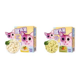 哆猫猫 婴幼儿蝴蝶面 猪肝菠菜味+原味 210g*2盒