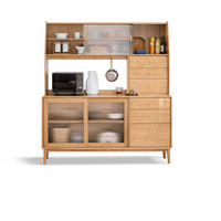 YESWOOD 源氏木语 Prague/布拉格系列 Y84Q07 全实木餐边柜 1.25m 两门三抽含上座款