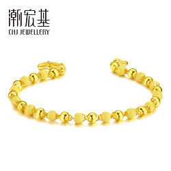 CHJ JEWELLERY 潮宏基 女士转运珠黄金手链 约6.3g SCG30000809