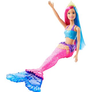 Barbie 芭比 之彩虹美人鱼童话礼物社交互动公主女孩儿童过家家玩具