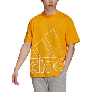 adidas 阿迪达斯 U BIG LOGO T 男子运动T恤 H60665 黄色 XXL