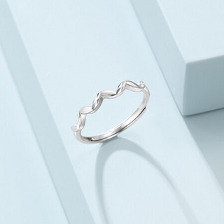 潮宏基 CHJ JEWELLERY 波浪 PT950铂金戒指女款 计价 SRP40000810 约2.1g