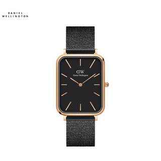 丹尼尔惠灵顿（DanielWellington）DW手表男全新大方表黑色钢带黑盘欧美石英腕表 DW00100467