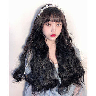 Ai Fei 艾妃 三片接长发小片假发片无痕仿真贴片增发量蓬松长卷发女一片式 棕黑45cm（3片装）+3件套