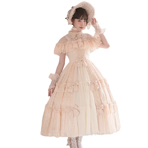 Henrietta 亨利艾塔 Lolita洛丽塔 蔷薇丛 女士JSK无袖连衣裙2件套 长款 生成色 1码