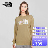 TheNorthFace 北面卫衣男情侣款 官方旗舰运动休闲潮牌圆领长袖针织棉质舒适套头卫衣5B45 H7E/卡其色 L