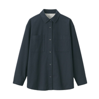 無印良品  無印良品 MUJI 女士长袖衬衫 BCB25A1S 深灰色 XS-S