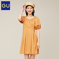 GU 极优 女装修身喇叭连衣裙5分袖(一款两穿)优衣库姐妹品牌334238