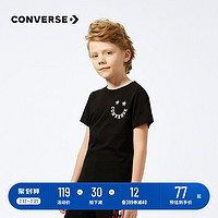 CONVERSE 匡威 Converse匡威童装2021夏季新款大小童男童t恤休闲针织儿童短袖衫