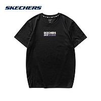 SKECHERS 斯凯奇 Skechers斯凯奇 圆领针织短袖T恤衫 L121U138