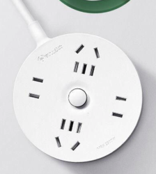 公牛 圆形插座usb多功能插线板