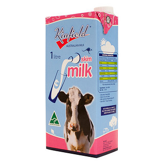Kinfield 全脂纯牛奶 1L*12盒