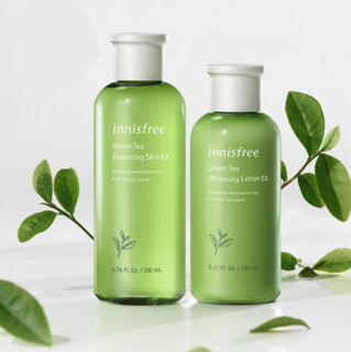 innisfree 悦诗风吟 绿茶精粹护肤套装 (柔肤水200ml+柔肤露160ml+第三代水分肌底精华露80ml)