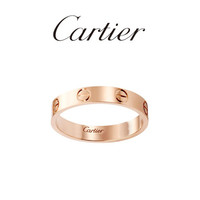 Cartier卡地亚LOVE系列戒指 玫瑰金 57规格窄版对戒B4085257