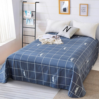 南极人 100%纯棉床单 单人学生宿舍床上用品全棉被单四季床罩 1.6*2.3米