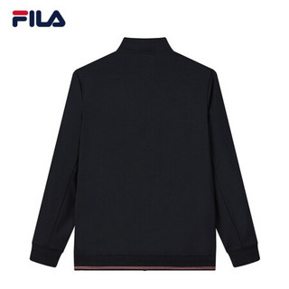 FILA 斐乐官方 男士针织外套2021年夏秋新款运动长袖上衣 传奇蓝-NV 185/104A/XXL