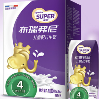 Synutra 圣元 优博 布瑞弗尼 儿童配方牛奶 200ml*6盒