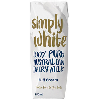 Simply white 全脂纯牛奶 250ml*24盒