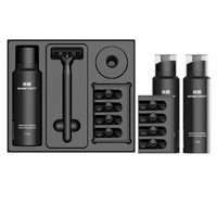 焕醒NEOWAK H300-8 5层刀片手动剃须刀套装 (1刀架+9刀头+柠檬香型剃须泡115g*3+底座)