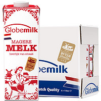 Globemilk 荷高 荷兰原装进口 荷高（Globemilk） 脱脂纯牛奶1L*6整箱装 3.7%乳蛋白