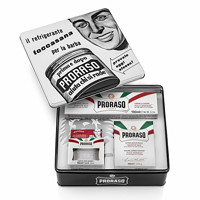 PRORASO 博拉索 绿茶抗敏系列男士护肤套装 (剃须膏100ml+按摩霜100ml+桉树薄荷须后乳100ml)