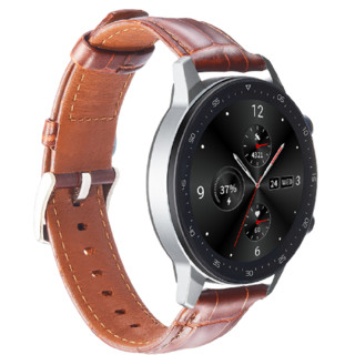 ZTE 中兴 WATCH GT 智能手表 47.8mm 铂钻银铝合金表壳 棕色硅胶表带（GPS、血氧、心率）