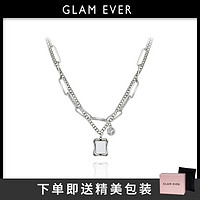 glam ever Glam Ever 镜面吊坠双层链条项链