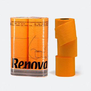 Renova橙色檀香纸巾卷纸家用家庭厕所卫生间卫生纸厕纸卷筒纸手纸