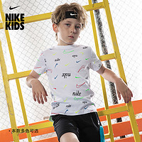 Nike耐克官方NIKE幼童T恤新款夏季纯棉针织SWOOSH柔软舒适DO3576 白 S