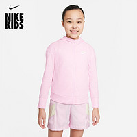 Nike耐克官方NSW 大童（女孩）全长拉链开襟针织连帽衫DA1124 XS码