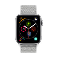 Apple 苹果 Watch Series 4 智能手表 44mm GPS+蜂窝网络版 银色铝金属表壳 海贝色回环式运动表带