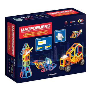 MAGFORMERS 麦格弗 高科技系列 709010 魔幻灯光套组磁力片 54片